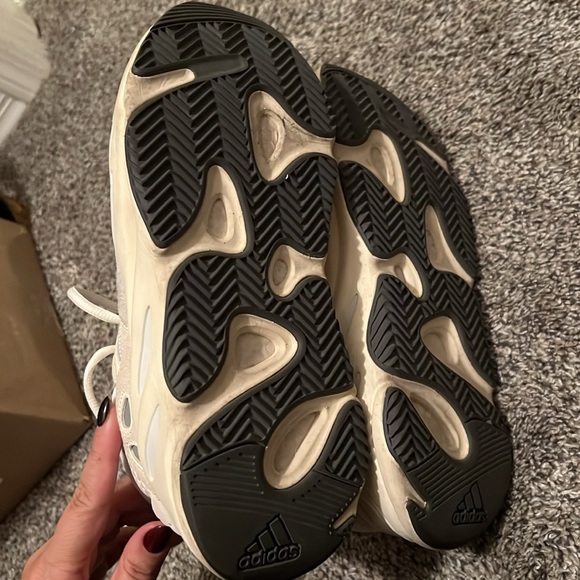 Adidas Yeezy Gray and Cream Sneakers - Picture 3 of 4